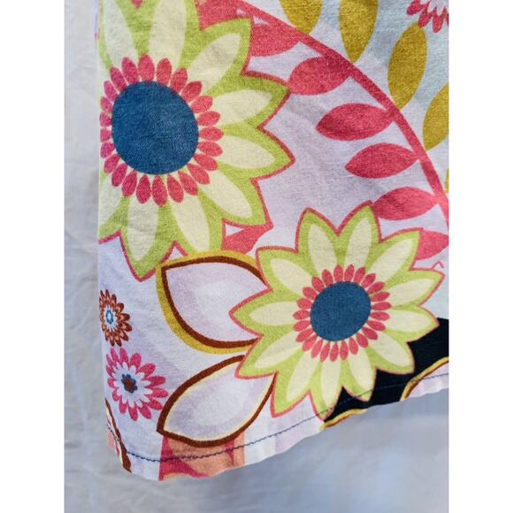 Womens Long Modest Dress Size Small Youth 14 Multi Colored Short Sleeve Handmade - Picture 8 of 9